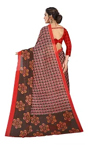 Beautiful Brown Georgette  Self Pattern Saree For Women-thumb1