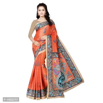 Beautiful Orange Khadi  Self Pattern Saree For Women-thumb0