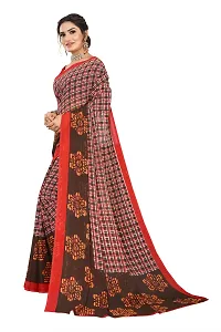 Beautiful Brown Georgette  Self Pattern Saree For Women-thumb2