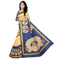 Beautiful Blue Art Silk  Self Pattern Saree For Women-thumb1