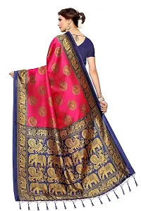 Beautiful Pink Art Silk  Self Pattern Saree For Women-thumb1