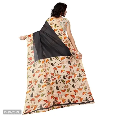 Beautiful Black Khadi  Self Pattern Saree For Women-thumb3