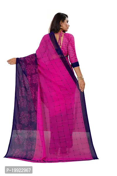 Beautiful Maroon Georgette  Self Pattern Saree For Women-thumb4