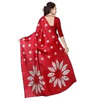 Beautiful Red Khadi  Self Pattern Saree For Women-thumb2