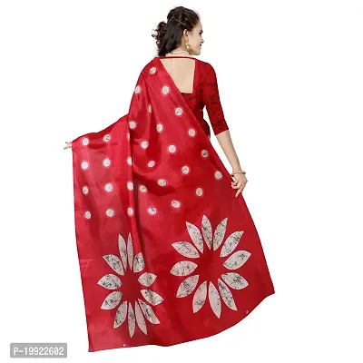 Beautiful Red Khadi  Self Pattern Saree For Women-thumb3