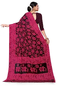 Beautiful Maroon Georgette  Self Pattern Saree For Women-thumb4