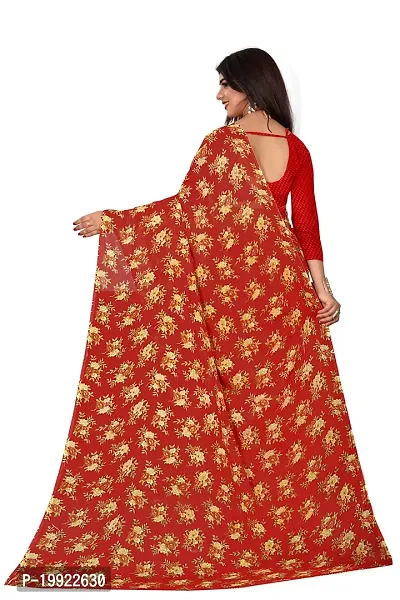 Beautiful Brown Georgette  Self Pattern Saree For Women-thumb2