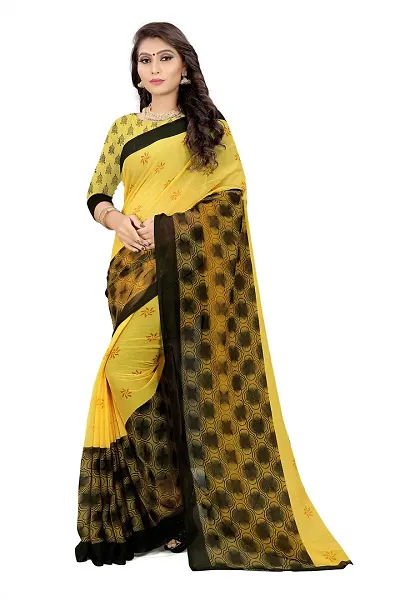 Elegant Polycotton Saree without Blouse piece For Women