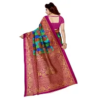 Beautiful Blue Art Silk  Self Pattern Saree For Women-thumb2