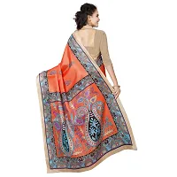 Beautiful Orange Khadi  Self Pattern Saree For Women-thumb1