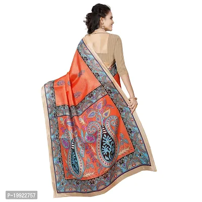 Beautiful Orange Khadi  Self Pattern Saree For Women-thumb2