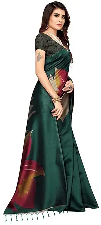 Beautiful Green Art Silk  Self Pattern Saree For Women-thumb2