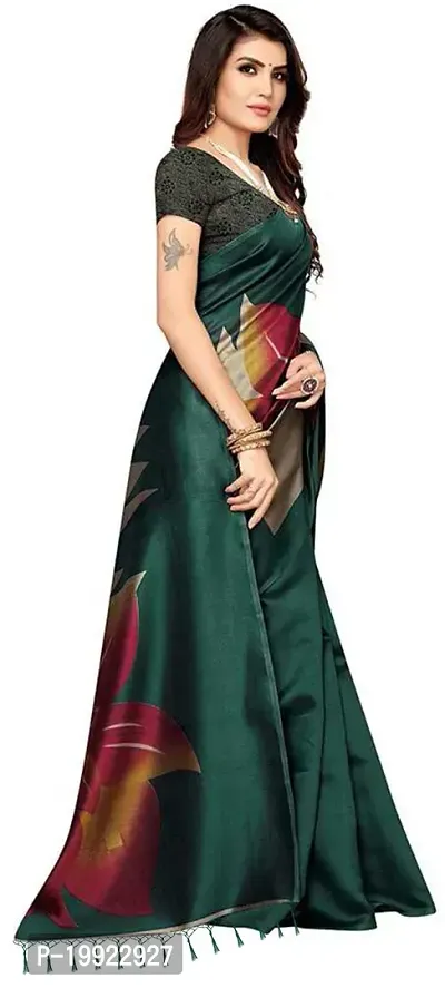 Beautiful Green Art Silk  Self Pattern Saree For Women-thumb3