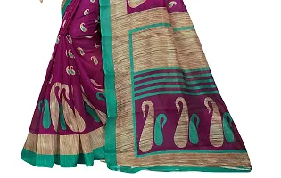 Beautiful Green Art Silk  Self Pattern Saree For Women-thumb3