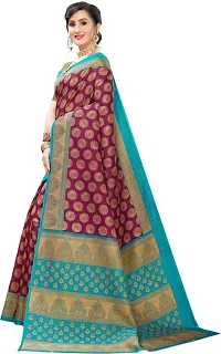 Beautiful Maroon Art Silk  Self Pattern Saree For Women-thumb1