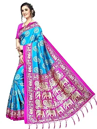 Beautiful Khaki Art Silk  Self Pattern Saree For Women-thumb2