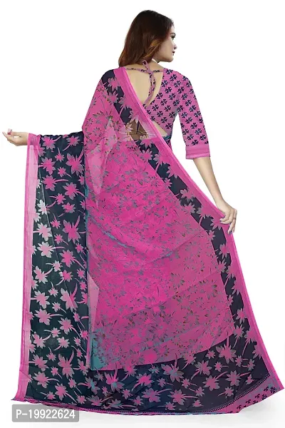 Beautiful Purple Georgette  Self Pattern Saree For Women-thumb2