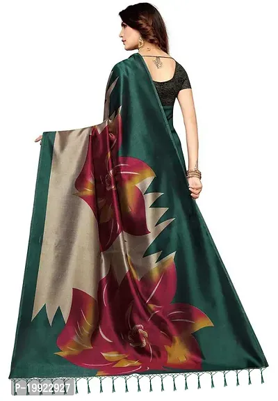 Beautiful Green Art Silk  Self Pattern Saree For Women-thumb2