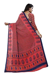 Beautiful Red Georgette  Self Pattern Saree For Women-thumb1