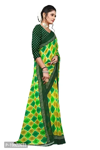 Beautiful Green Georgette  Self Pattern Saree For Women-thumb3