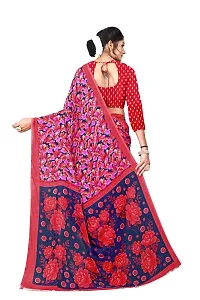 Beautiful Red Georgette  Self Pattern Saree For Women-thumb3