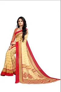 Beautiful Red Georgette  Self Pattern Saree For Women-thumb2