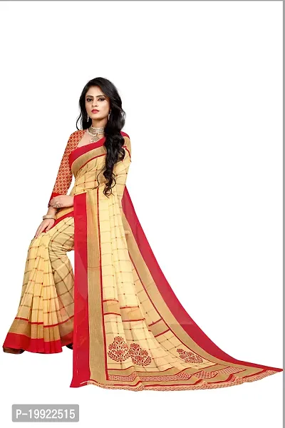 Beautiful Red Georgette  Self Pattern Saree For Women-thumb3