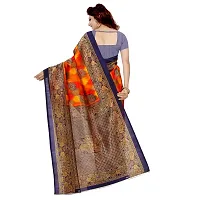 Beautiful Orange Art Silk  Self Pattern Saree For Women-thumb2