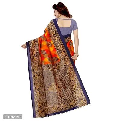 Beautiful Orange Art Silk  Self Pattern Saree For Women-thumb3