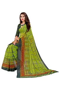 Beautiful Khaki Georgette  Self Pattern Saree For Women-thumb1