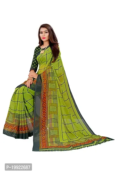 Beautiful Khaki Georgette  Self Pattern Saree For Women-thumb2