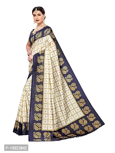 Beautiful Blue Art Silk  Self Pattern Saree For Women-thumb3