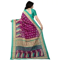 Beautiful Green Art Silk  Self Pattern Saree For Women-thumb2