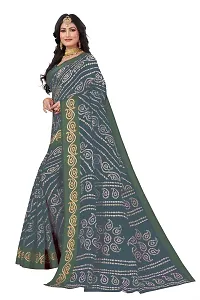 Beautiful Grey Cotton Silk  Self Pattern Saree For Women-thumb1