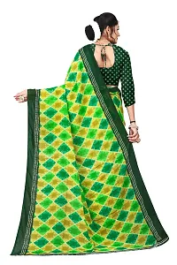 Beautiful Green Georgette  Self Pattern Saree For Women-thumb3