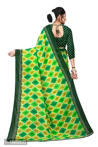 Beautiful Green Georgette  Self Pattern Saree For Women-thumb4