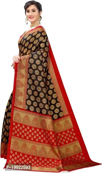 Beautiful Black Art Silk  Self Pattern Saree For Women-thumb2