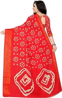 Beautiful Red Cotton Silk  Self Pattern Saree For Women-thumb2