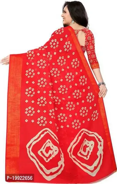 Beautiful Red Cotton Silk  Self Pattern Saree For Women-thumb3