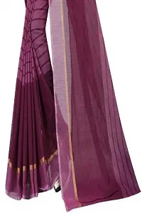 Beautiful Magenta Polycotton  Self Pattern Saree For Women-thumb3