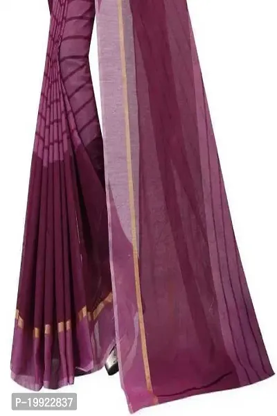 Beautiful Magenta Polycotton  Self Pattern Saree For Women-thumb4