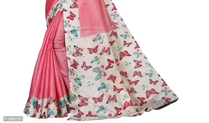 Beautiful Pink Khadi  Self Pattern Saree For Women-thumb4