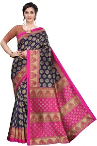 Beautiful Pink Art Silk  Self Pattern Saree For Women-thumb1