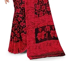 Beautiful Red Georgette  Self Pattern Saree For Women-thumb1