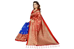 Beautiful Red Art Silk  Self Pattern Saree For Women-thumb3