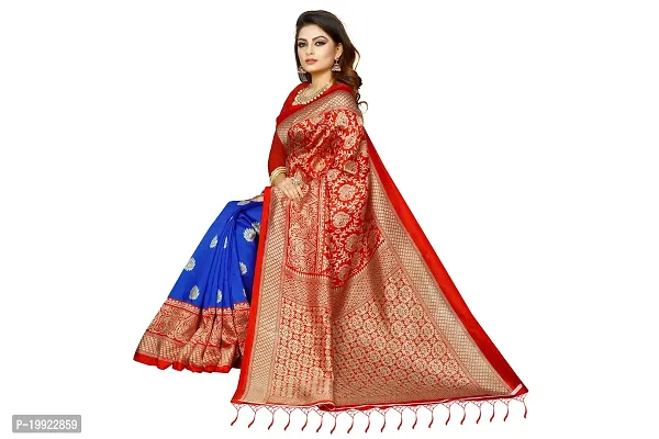 Beautiful Red Art Silk  Self Pattern Saree For Women-thumb4