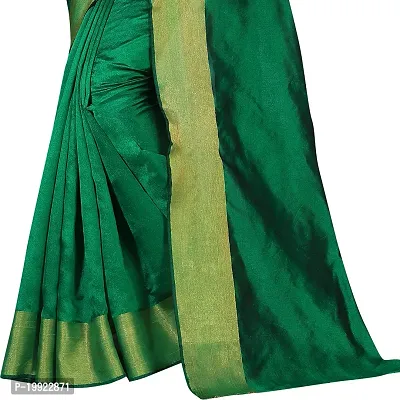 Beautiful Copper Cotton Blend  Self Pattern Saree For Women-thumb4