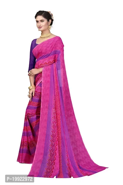 Beautiful Purple Georgette  Self Pattern Saree For Women-thumb2