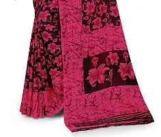 Beautiful Maroon Georgette  Self Pattern Saree For Women-thumb1