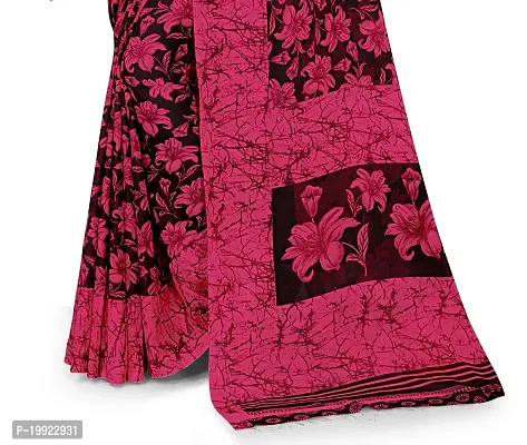 Beautiful Maroon Georgette  Self Pattern Saree For Women-thumb2